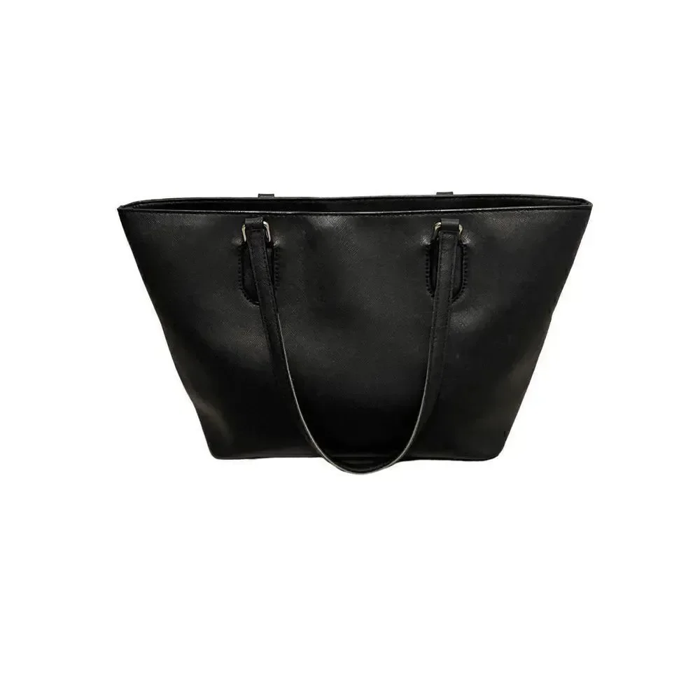 Kate Spade Black Leather Zip Tote
